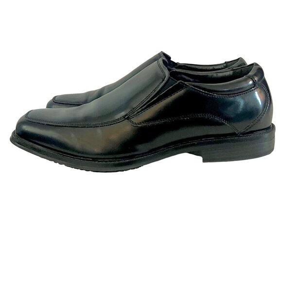 Dockers Lawton Apron Black Polished Apron Toe Slip-On Loafer Shoes 12W Non-Slip - Picture 4 of 8